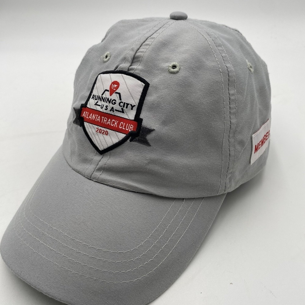 Atlanta Running Club Hat Cap Gray Running Adjustable Strap Lightweight